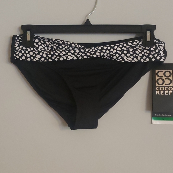 Coco Reef Bikini Bottom New Black Banding New